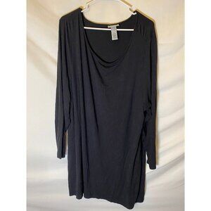 Catherines Womens Plus Size 2X 22W 24W Black Aline dress Knee Length Classicore